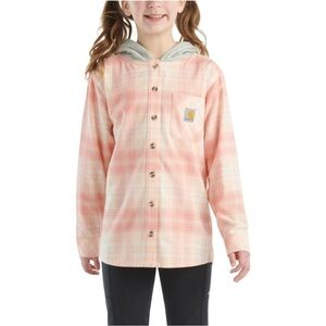 Carhartt Pink Button Down Shirt with Hood
